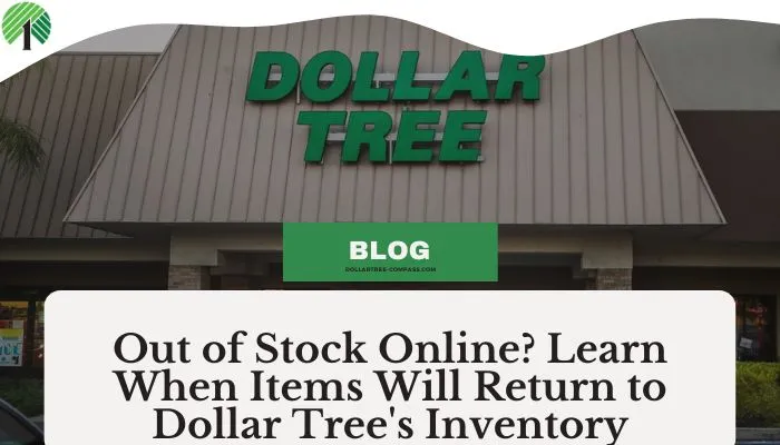 Out of Stock Online? Learn When Items Will Return to Dollar Tree's Inventory